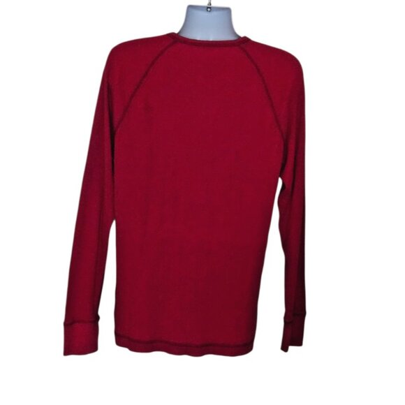 American Eagle Outfitters Men's Waffle Knit Thermal Top Pullover red size XL - Picture 3 of 10